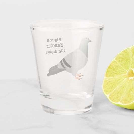 Duivenontwerp Shot Glas (Achterkant)