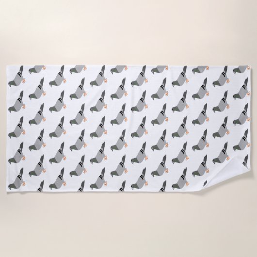 Duivenontwerp Strandlaken (Voorkant)