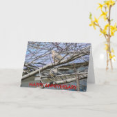 Duivenpaar tussen de takken, GELUKKIG JUBILEUM Kaart (Gele Bloem)