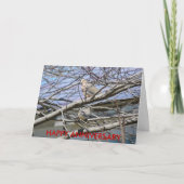 Duivenpaar tussen de takken, GELUKKIG JUBILEUM Kaart (Voorkant)