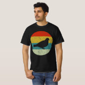 duivenretro  silhouette 70s t-shirt (Voorkant volledig)