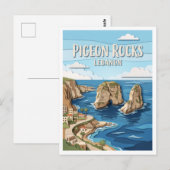 Duivenrots Beiroet Libanon Briefkaart (Voorkant / Achterkant)