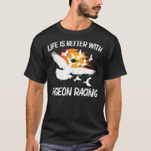 duivensport voor mannen die duivenvogel homeren t-shirt