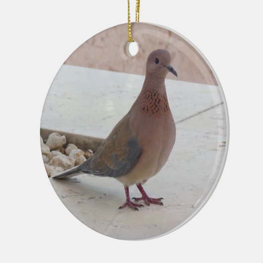 Duivenversiering, aanpasbaar keramisch ornament (Links)