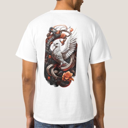 Duivenvlucht naar Libration T-shirt (Achterkant)