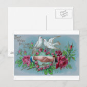 Duiwen en Handdruk Verjaardag Briefkaart (Voorkant / Achterkant)