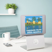 Duizand Palms Oasis Preserve Desert Californië Sticker (Laptop op bureau)