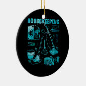 Duizekeeping Squad Cleaner Cleaner Housekeeper Ro Keramisch Ornament (Rechts)