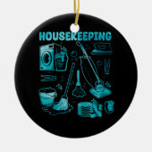 Duizekeeping Squad Cleaner Cleaner Housekeeper Ro Keramisch Ornament (Voorkant)