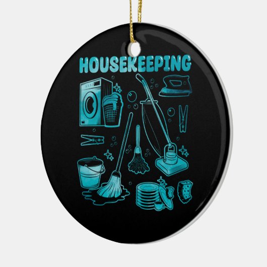 Duizekeeping Squad Cleaner Cleaner Housekeeper Ro Keramisch Ornament (Links)