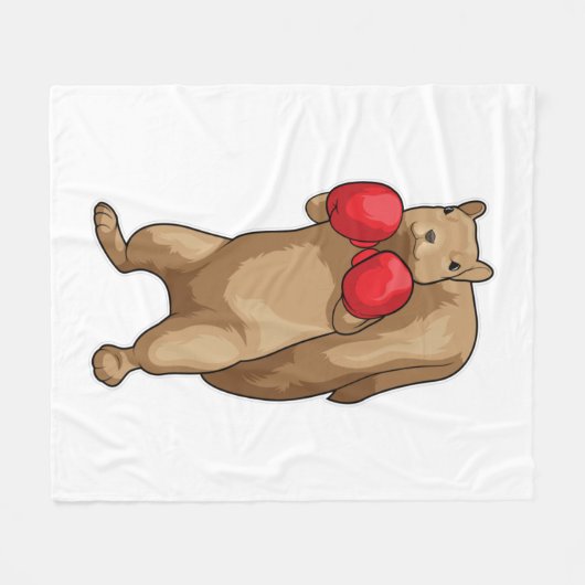 Duizelboxer Boxer handschoenen Fleece Deken (Voorkant (Horizontaal))