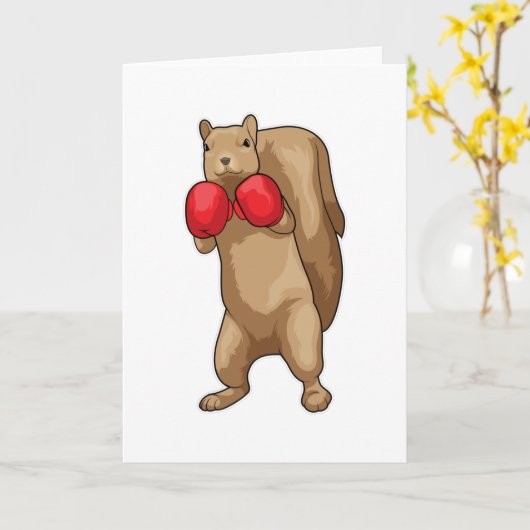 Duizelboxer Boxer handschoenen Kaart (Gele Bloem)