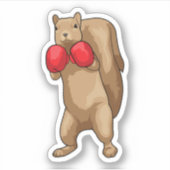 Duizelboxer Boxer handschoenen Sticker (Voorkant)