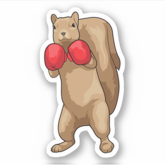 Duizelboxer Boxer handschoenen Sticker (Voorkant)