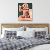 Duizeldeksel met een afbeelding van een krijger canvas afdruk (Insitu (Slaapkamer))