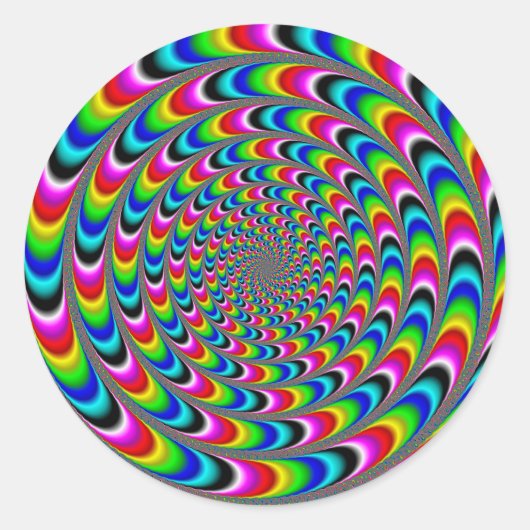 Duizelen Ronde Sticker (Voorkant)
