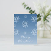 Duizelend Briefkaart met kerststerren, blauw (Staand voorkant)
