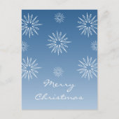 Duizelend Briefkaart met kerststerren, blauw (Voorkant)