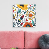 Duizelend Daisy Delight: een favoriete Mode van Fl Canvas Afdruk (Insitu (Woonkamer))