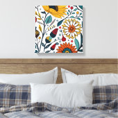 Duizelend Daisy Delight: een favoriete Mode van Fl Canvas Afdruk (Insitu (Slaapkamer))