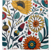 Duizelend Daisy Delight: een favoriete Mode van Fl Douchegordijn (Voorkant)