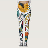 Duizelend Daisy Delight: een favoriete Mode van Fl Leggings (Voorkant)
