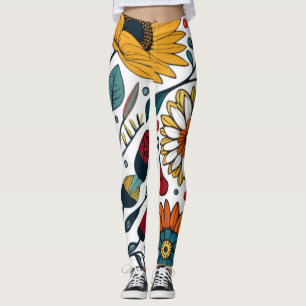 Duizelend Daisy Delight: een favoriete Mode van Fl Leggings