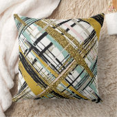 Duizelend Geometric Black en Gold Sierkussen (Deken)