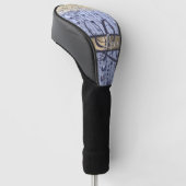 Duizelend Glittery Blue Beads Monogram Golfheadcover (Schuin)