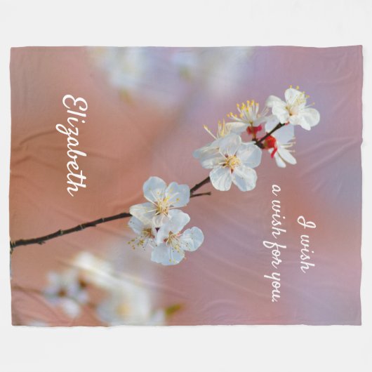 Duizelend Japans prijsbloesems Fleece Deken (Voorkant (Horizontaal))