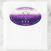 Duizelend Paars etiket op juwelen monogram Logo (Tas)