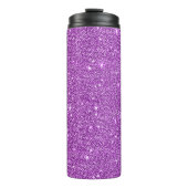Duizelend Paars glitter thermisch getumbler Thermosbeker (Voorkant)