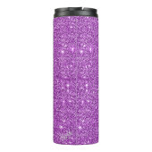 Duizelend Paars glitter thermisch getumbler Thermosbeker (Achterkant)