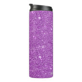 Duizelend Paars glitter thermisch getumbler Thermosbeker (Geroteerd rechts)