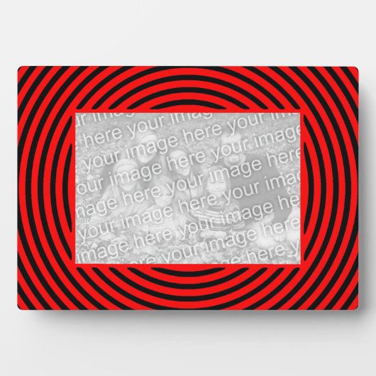 Duizelend Rood in zwarte cirkels Foto Lijst Fotoplaat (voorkant)