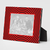 Duizelend Rood in zwarte cirkels Foto Lijst Fotoplaat (Zijkant)