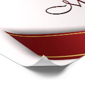 Duizelend rood, wit en gouden kerstversiering poster (Hoek)