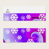 Duizelend Snowflakes Holiday Gift Label Mini Visitekaartjes (Voorkant /achterkant)