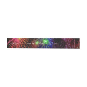 Duizelend vuurwerk omwikkelbaar adreslabel