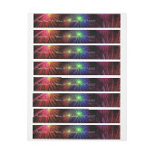 Duizelend vuurwerk omwikkelbaar adreslabel (Vel)