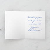 Duizelend Wenskaart met kerststerren, blauw Feestdagen Kaart (Binnen)