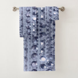 Duizelende blauwe kralen bad handdoek
