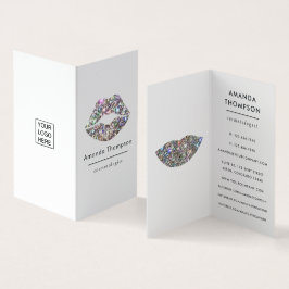 Duizelende faux Glitter Lips Makeup Artiest Busine Visitekaartje