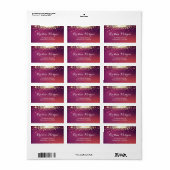 Duizelende Glamour Gold Glitter Sparkle Stippen Etiket (Full Sheet)