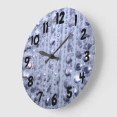 Duizelende glitterblauwe kralen grote klok (Hoek)