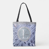 Duizelende Glittery Blue Beads Monogram Canvas tas (Achterkant)
