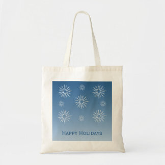 Duizelende kerststerren Canvas tas, blauw Tote Bag