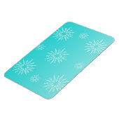 Duizelende kerststerren Flexi Magnet, Aqua Magneet (Linkerzijde)