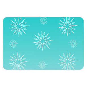 Duizelende kerststerren Flexi Magnet, Aqua Magneet