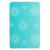 Duizelende kerststerren Flexi Magnet, Aqua Magneet (Verticaal)